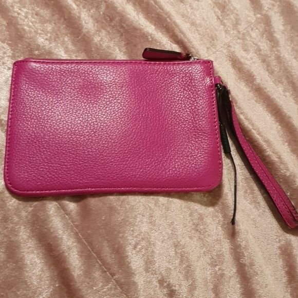 Calvin Klein Leather Hot Pink Wristlet - Picture 4 of 7
